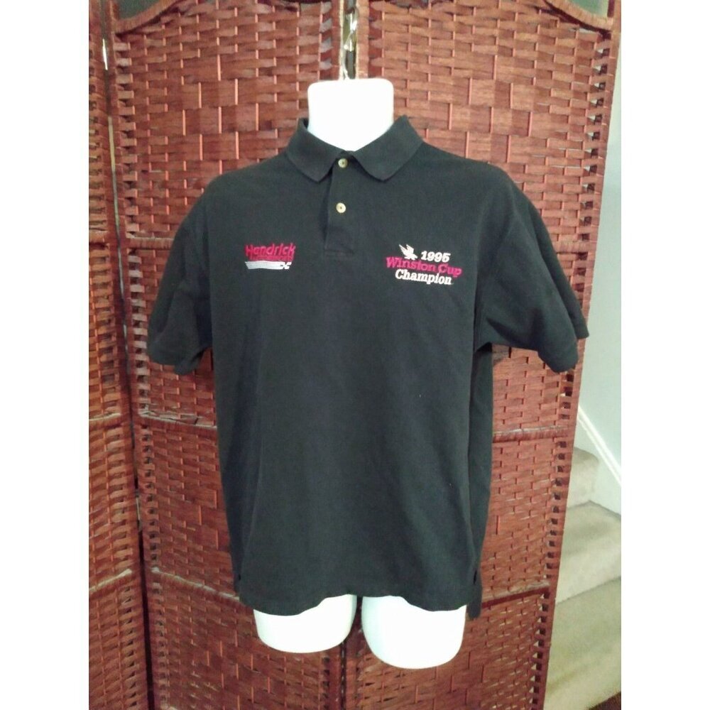 Vintage NASCAR 1995 Winston Cup Champion Polo Shirt Jeff Gordon Medium 90s